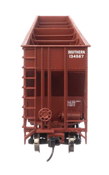 73' Greenville 7,000 Cubic Foot Wood Chip Hopper - Ready to Run -- Southern Railway #134567 (brown)-3
