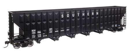 73' Greenville 7,000 Cubic Foot Wood Chip Hopper - Ready to Run -- Southern Railway #134084 (black)-1