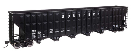 73' Greenville 7,000 Cubic Foot Wood Chip Hopper - Ready to Run -- Southern Railway #134084 (black)-2