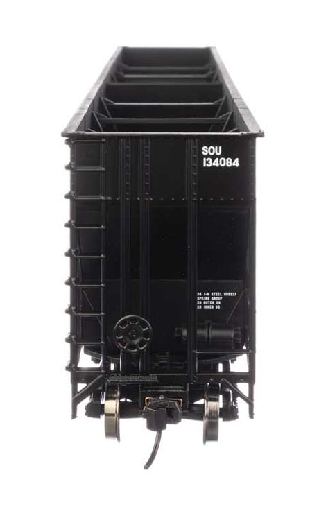 73' Greenville 7,000 Cubic Foot Wood Chip Hopper - Ready to Run -- Southern Railway #134084 (black)-3