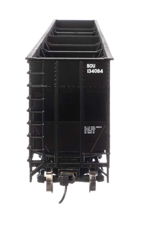 73' Greenville 7,000 Cubic Foot Wood Chip Hopper - Ready to Run -- Southern Railway #134084 (black)-4