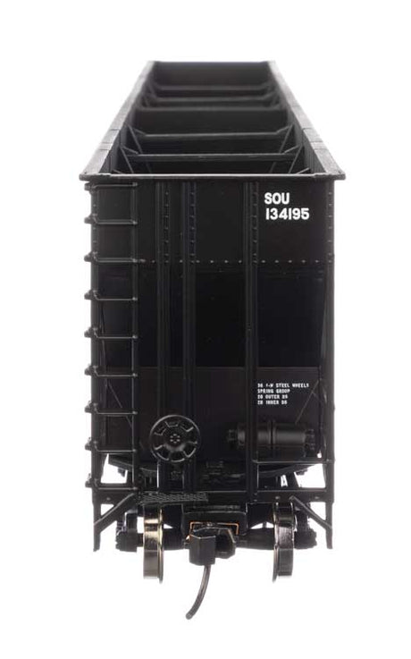 73' Greenville 7,000 Cubic Foot Wood Chip Hopper - Ready to Run -- Southern Railway #134195 (black)-3