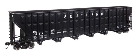 73' Greenville 7,000 Cubic Foot Wood Chip Hopper - Ready to Run -- Southern Railway #134213 (black)-2