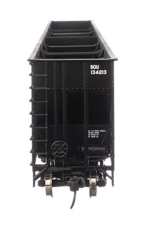73' Greenville 7,000 Cubic Foot Wood Chip Hopper - Ready to Run -- Southern Railway #134213 (black)-3