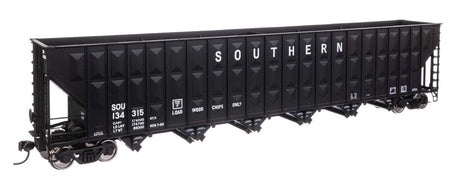 73' Greenville 7,000 Cubic Foot Wood Chip Hopper - Ready to Run -- Southern Railway #134215 (black)-1