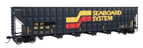 73' Greenville 7,000 Cubic Foot Wood Chip Hopper - Ready to Run -- CSX Transportation #433545 (Patched Seaboard System)-2