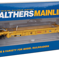 Thrall Rebuilt 40' Well Car - Ready to Run -- TTX DTTX #53255 (yellow, black, small red TTX and Next Road logo, yellow con