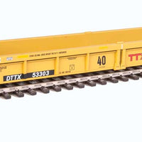 Thrall Rebuilt 40' Well Car - Ready to Run -- TTX DTTX #53303 (yellow, black, small red TTX and Next Road logo, yellow con