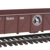 40' 50-Ton Drop-Bottom Gondola - Ready to Run -- Great Northern #74318 (Boxcar Red, Rocky Silhouette Logo)
