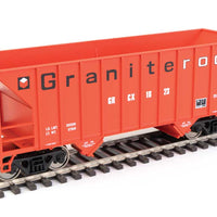 34' 100-Ton 2-Bay Hopper - Ready to Run -- Granite Rock GRCX #1823
