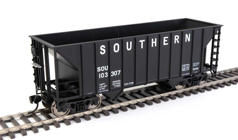 34' 100-Ton 2-Bay Hopper - Ready to Run -- Southern Railway #103307 (black)-1