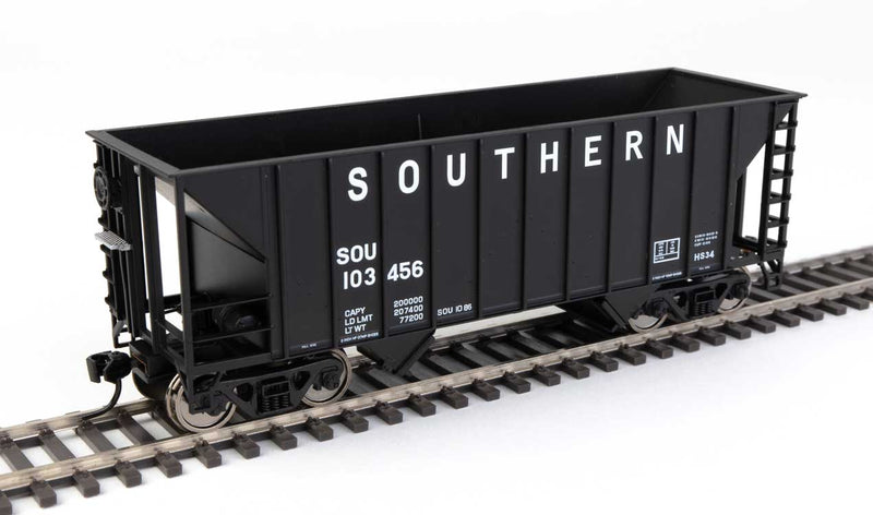34' 100-Ton 2-Bay Hopper - Ready to Run -- Southern Railway #103456 (black)-1