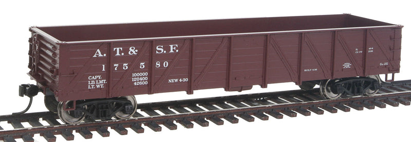 40' 50-Ton Drop-Bottom Gondola - Ready to Run -- Santa Fe #175580 (Boxcar Red)-1