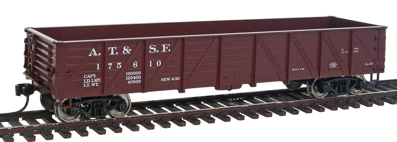 40' 50-Ton Drop-Bottom Gondola - Ready to Run -- Santa Fe #175610 (Boxcar Red)-1
