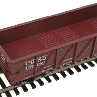 40' 50-Ton Drop-Bottom Gondola - Ready to Run -- Chicago, Burlington & Quincy #188080 (Boxcar Red)