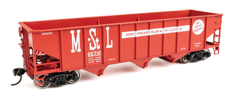 70-Ton AAR 3-Bay Open Hopper - Ready to Run -- Minneapolis & St. Louis #66716-1