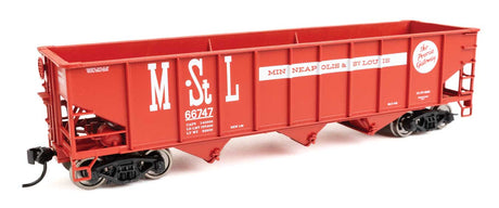 70-Ton AAR 3-Bay Open Hopper - Ready to Run -- Minneapolis & St. Louis #66656-1