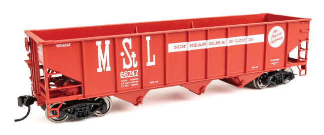 70-Ton AAR 3-Bay Open Hopper - Ready to Run -- Minneapolis & St. Louis #66656-1
