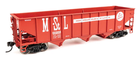 70-Ton AAR 3-Bay Open Hopper - Ready to Run -- Minneapolis & St. Louis #66743-1