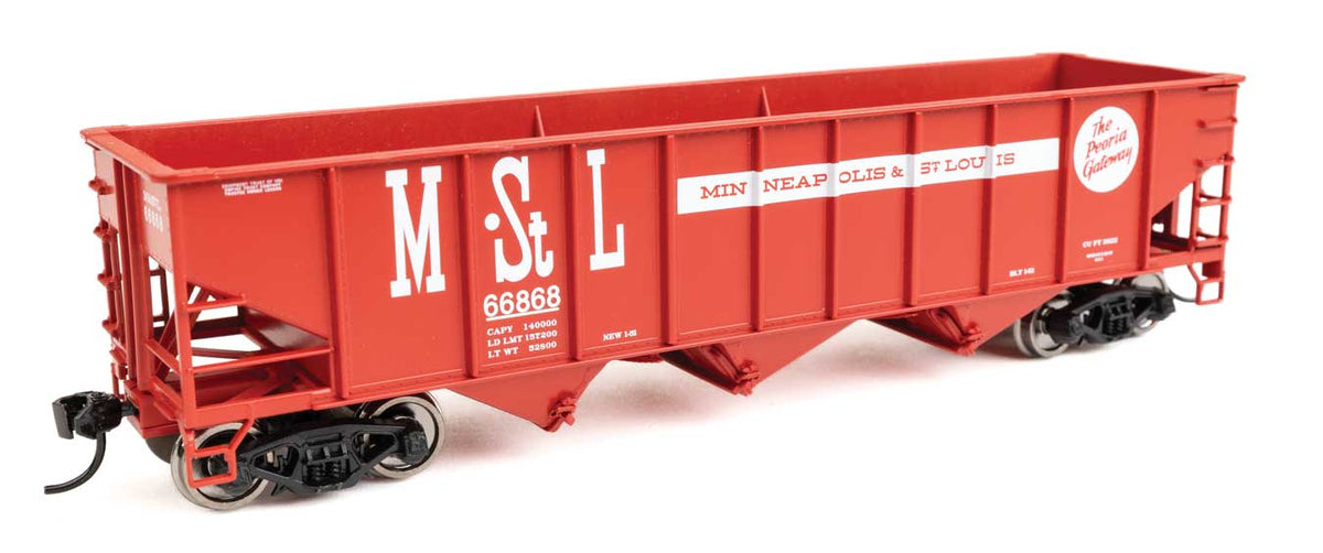 70-Ton AAR 3-Bay Open Hopper - Ready to Run -- Minneapolis & St. Louis #66743-2