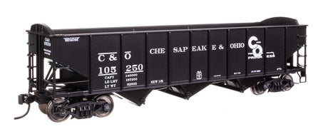 70-Ton AAR 3-Bay Open Hopper - Ready to Run -- Chesapeake & Ohio #105250-2