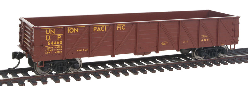 40' 50-Ton Drop-Bottom Gondola - Ready to Run -- Union Pacific(R) #64460 (Boxcar Red, yellow)-1