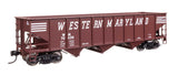 70-Ton AAR 3-Bay Open Hopper - Ready to Run -- Western Maryland #70036-2