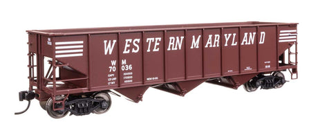 70-Ton AAR 3-Bay Open Hopper - Ready to Run -- Western Maryland #70036-2