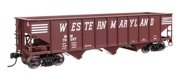 70-Ton AAR 3-Bay Open Hopper - Ready to Run -- Western Maryland #70097-1