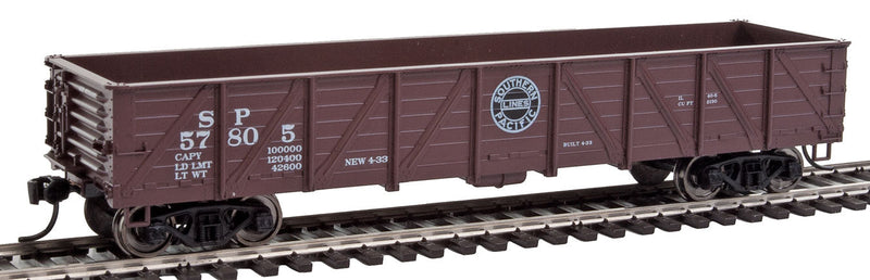 40' 50-Ton Drop-Bottom Gondola - Ready to Run -- Southern Pacific(TM) #56805 (Boxcar Red, Centered black Lines Logo)-1