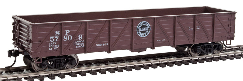 40' 50-Ton Drop-Bottom Gondola - Ready to Run -- Southern Pacific(TM) #56809 (Boxcar Red, Centered black Lines Logo)-1