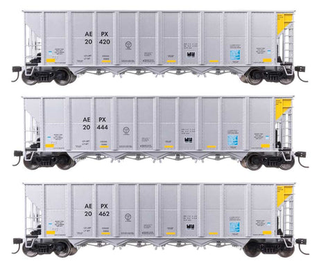 50' RD-4 Hopper 3-Pack - Ready to Run -- American Electrical Power Service Corp. AEPX #20420, 20444, 20462-1