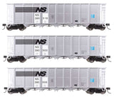 50' RD-4 Hopper 3-Pack - Ready to Run -- Norfolk Southern #390503, 390506, 390518-1