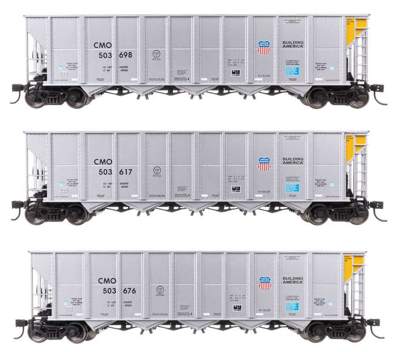 50' RD-4 Hopper 3-Pack - Ready to Run -- Union Pacific(R) CMO #503617, 503676, 503698-1