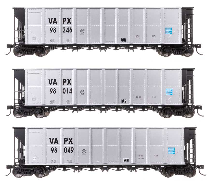 50' RD-4 Hopper 3-Pack - Ready to Run -- Virginia Power VAPX #98014, 98049, 98246-1
