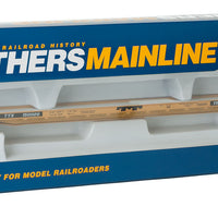 89' Channel Side Flatcar - Ready-To-Run -- Trailer-Train #150029 (yellow, black; 40' Trailer Service)