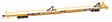 89' Channel Side Flatcar - Ready to Run -- Trailer-Train #150315 (yellow, black; 40' Trailer Service)-1