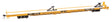 89' Channel Side Flatcar - Ready to Run -- Trailer-Train #150788 (yellow, black; 40' Trailer Service)-1