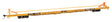 89' Channel Side Flatcar - Ready to Run -- Trailer-Train KTTX #151155 (yellow, black; Twin 45')-1