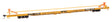 89' Channel Side Flatcar - Ready to Run -- Trailer-Train KTTX #153988 (yellow, black; Twin 45')-1