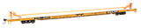 89' Channel Side Flatcar - Ready to Run -- Trailer-Train KTTX #154003 (yellow, black; Twin 45')-2