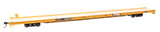 89' Channel Side Flatcar - Ready to Run -- Trailer-Train JTTX #930093 (yellow, black; General Service)-2