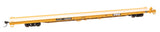 89' Channel Side Flatcar - Ready to Run -- Trailer-Train JTTX #930165 (yellow, black; General Service)-1