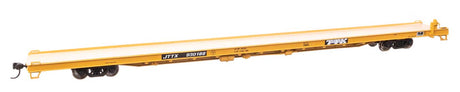 89' Channel Side Flatcar - Ready to Run -- Trailer-Train JTTX #930188 (yellow, black; General Service)-1