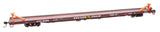 89' Channel Side Flatcar - Ready to Run -- Trailer-Train KTTX #150195 (1960s brown, Twin 45')-1