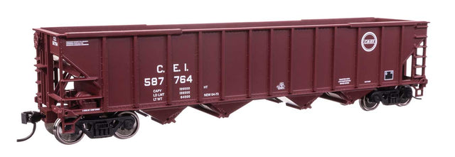 50' 100-Ton 4-Bay Hopper - Ready to Run -- Chicago & Eastern Illinois #587764-1