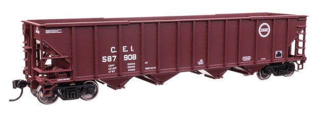 50' 100-Ton 4-Bay Hopper - Ready to Run -- Chicago & Eastern Illinois #587908-1