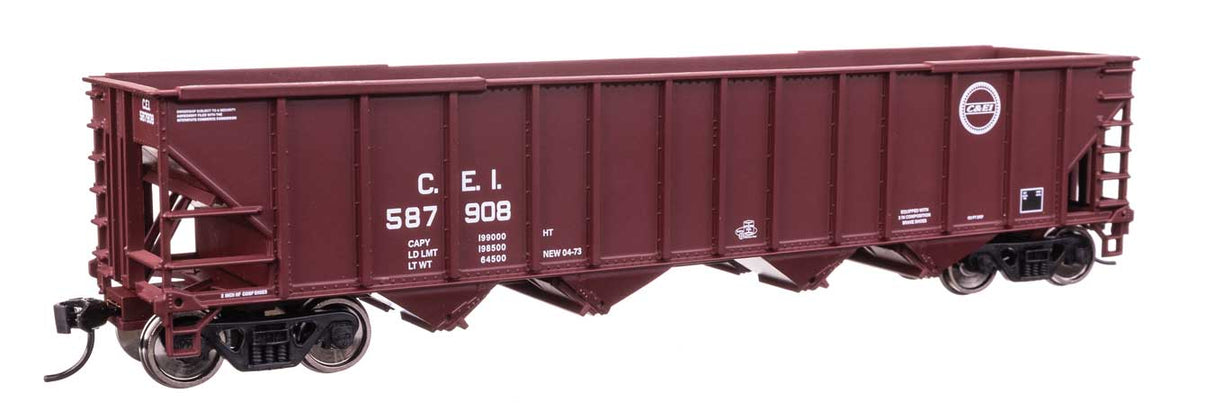 50' 100-Ton 4-Bay Hopper - Ready to Run -- Chicago & Eastern Illinois #587908-2