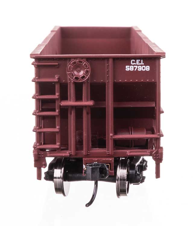 50' 100-Ton 4-Bay Hopper - Ready to Run -- Chicago & Eastern Illinois #587908-3