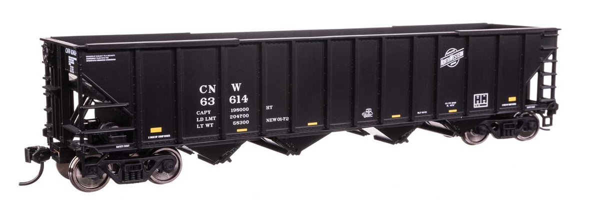 50' 100-Ton 4-Bay Hopper - Ready to Run -- Chicago & North Western(TM) #63614-1
